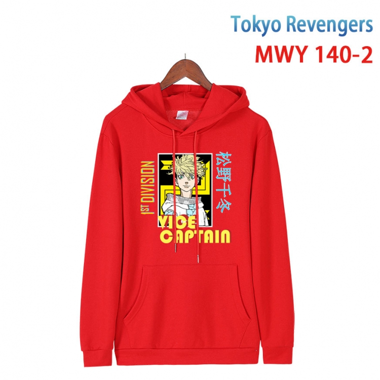 Tokyo Revengers  Cartoon hooded patch pocket cotton sweatshirt from S to 4XL MWY-140-2