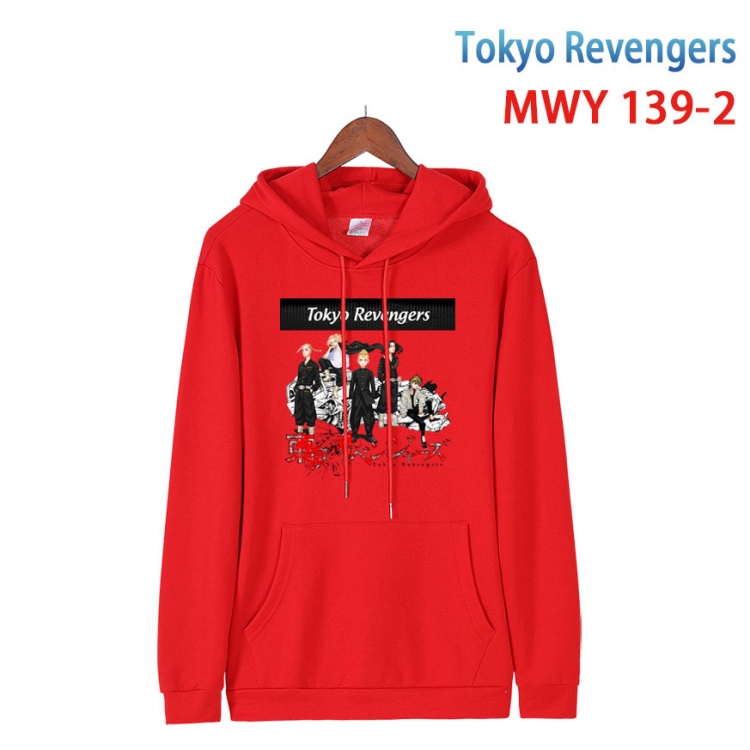 Tokyo Revengers   Cartoon hooded patch pocket cotton sweatshirt from S to 4XL  MWY-139-2