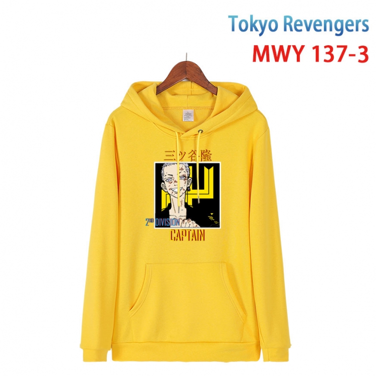 Tokyo Revengers Cartoon hooded patch pocket cotton sweatshirt from S to 4XL  MWY-137-3