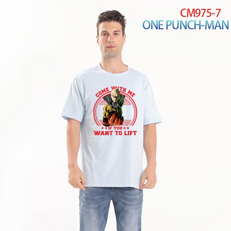 One Punch Man Printed short-sleeved cotton T-shirt from S to 4XL  CM-975-7