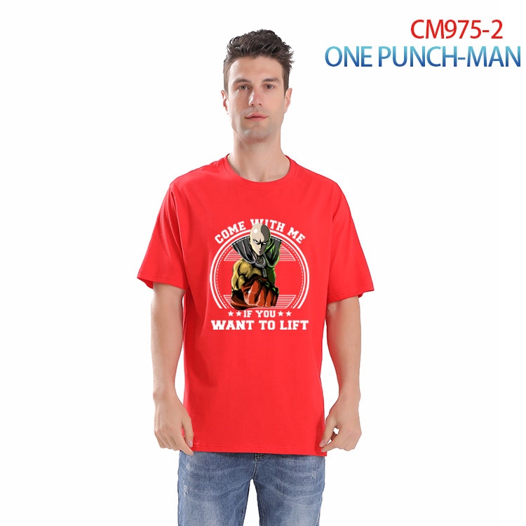 One Punch Man Printed short-sleeved cotton T-shirt from S to 4XL  CM-975-2