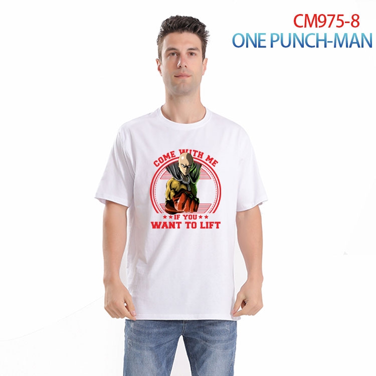 One Punch Man Printed short-sleeved cotton T-shirt from S to 4XL   CM-975-8