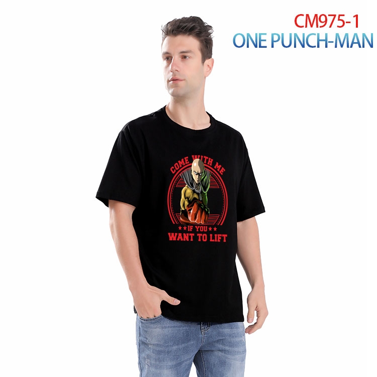 One Punch Man Printed short-sleeved cotton T-shirt from S to 4XL CM-975-1
