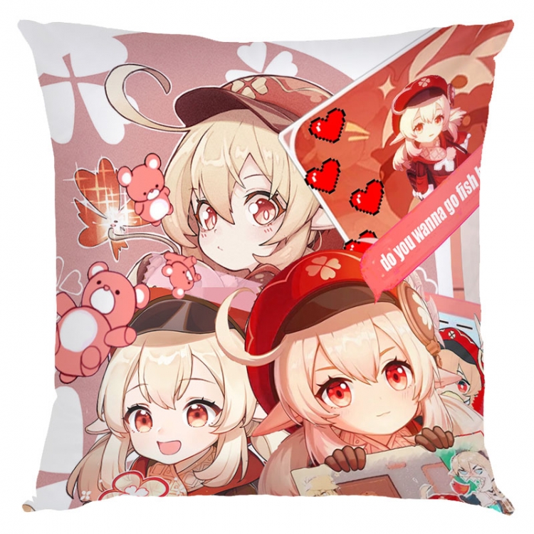 Genshin Impact Anime square full-color pillow cushion 45X45CM NO FILLING Y1-34