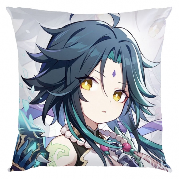 Genshin Impact Anime square full-color pillow cushion 45X45CM NO FILLING   Y1-4