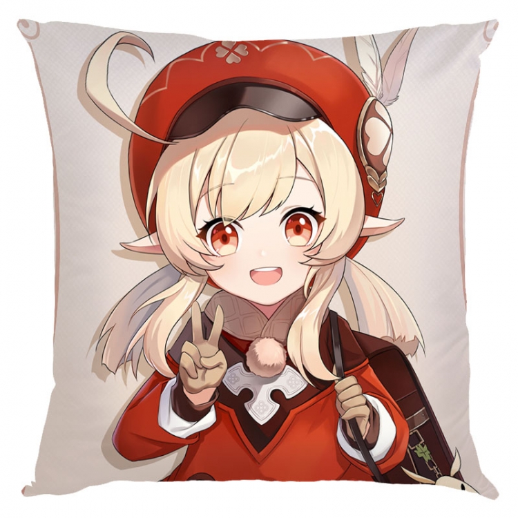 Genshin Impact Anime square full-color pillow cushion 45X45CM NO FILLING Y1-26