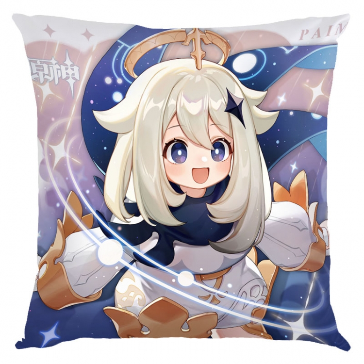 Genshin Impact Anime square full-color pillow cushion 45X45CM NO FILLING Y1-31