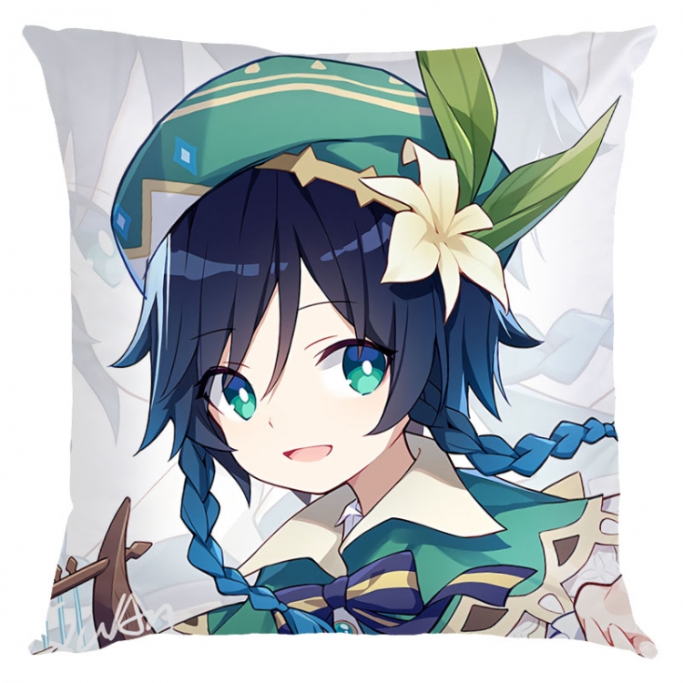 Genshin Impact Anime square full-color pillow cushion 45X45CM NO FILLING  Y1-10