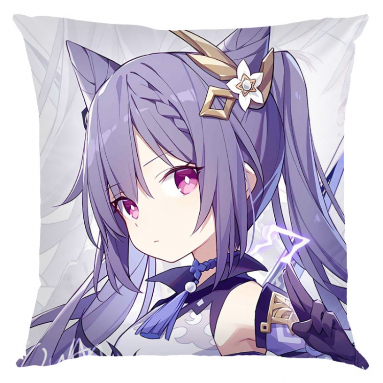 Genshin Impact Anime square full-color pillow cushion 45X45CM NO FILLING  Y1-6