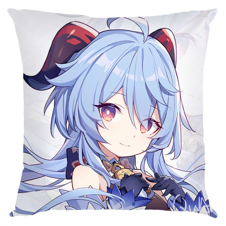 Genshin Impact Anime square full-color pillow cushion 45X45CM NO FILLING Y1-7