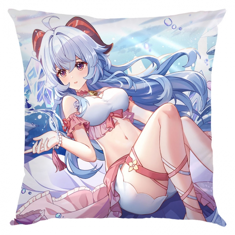 Genshin Impact Anime square full-color pillow cushion 45X45CM NO FILLING Y1-101