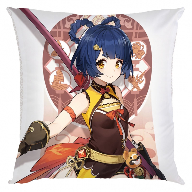 Genshin Impact Anime square full-color pillow cushion 45X45CM NO FILLING Y1-98
