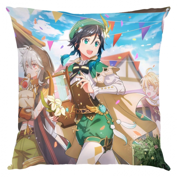 Genshin Impact Anime square full-color pillow cushion 45X45CM NO FILLING  Y1-58
