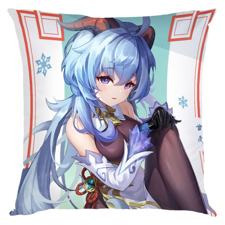 Genshin Impact Anime square full-color pillow cushion 45X45CM NO FILLING Y1-103