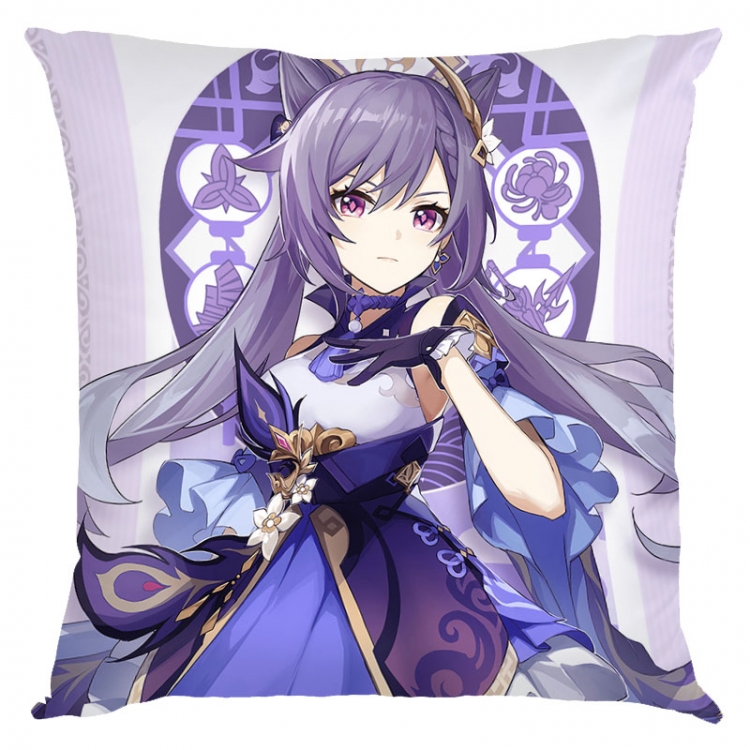 Genshin Impact Anime square full-color pillow cushion 45X45CM NO FILLING Y1-74