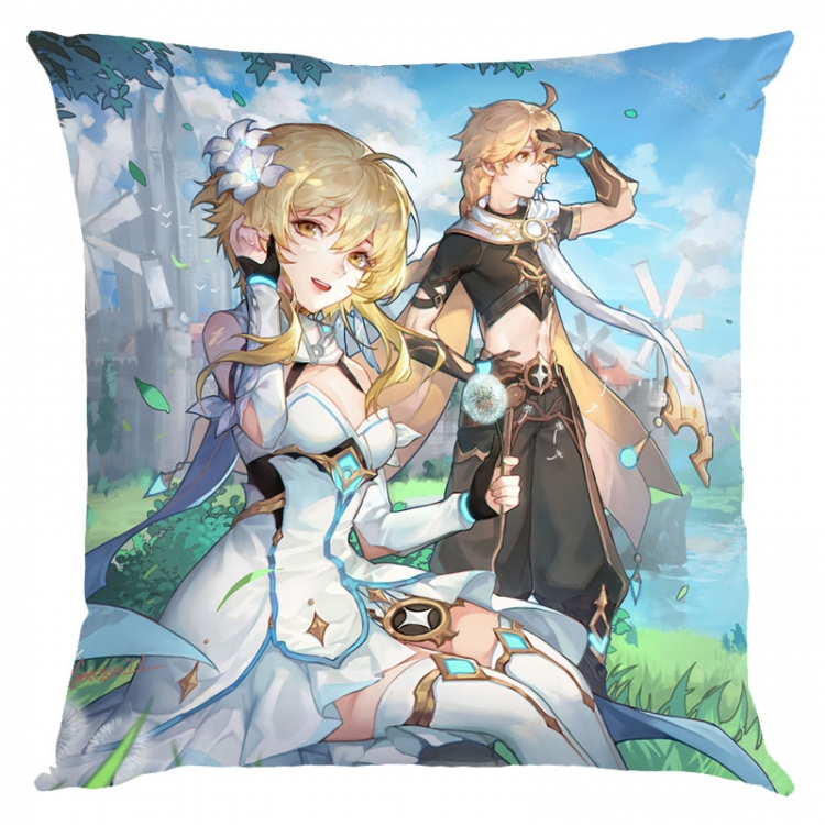 Genshin Impact Anime square full-color pillow cushion 45X45CM NO FILLING Y1-60
