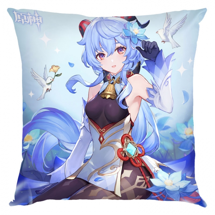 Genshin Impact Anime square full-color pillow cushion 45X45CM NO FILLING Y1-108