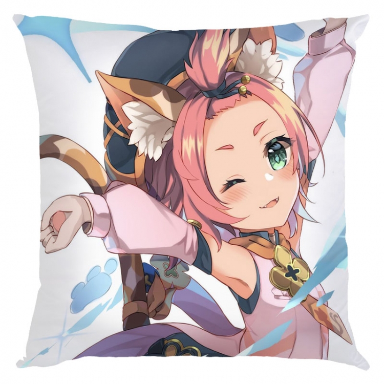 Genshin Impact Anime square full-color pillow cushion 45X45CM NO FILLING Y1-64