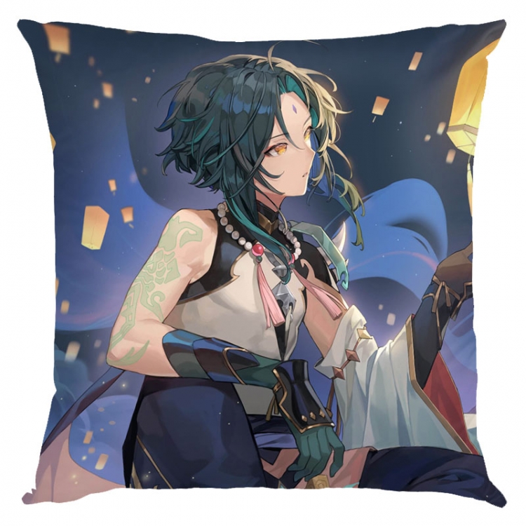 Genshin Impact Anime square full-color pillow cushion 45X45CM NO FILLING Y1-92