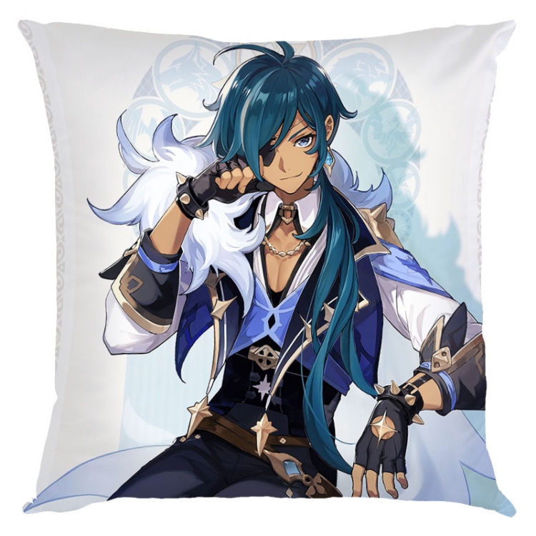 Genshin Impact Anime square full-color pillow cushion 45X45CM NO FILLING Y1-93