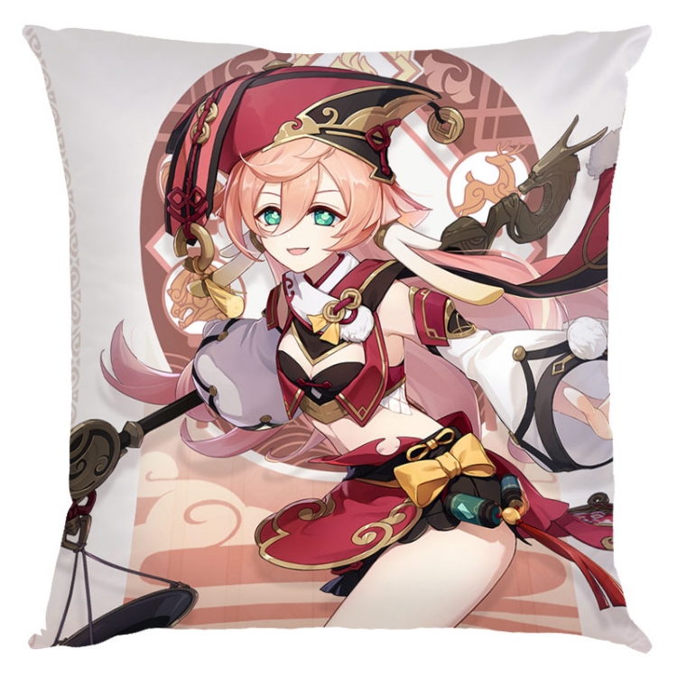 Genshin Impact  Anime square full-color pillow cushion 45X45CM NO FILLING Y1-170