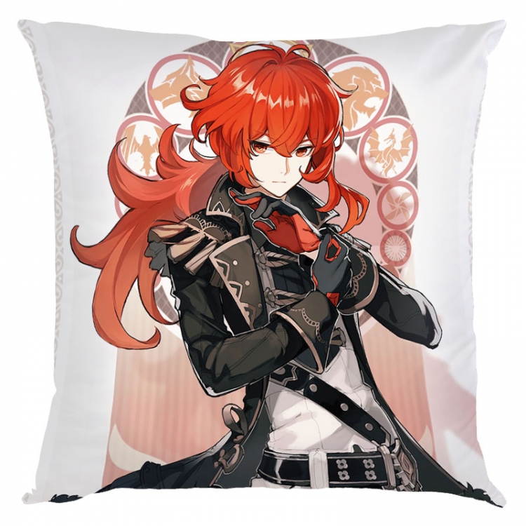 Genshin Impact  Anime square full-color pillow cushion 45X45CM NO FILLING Y1-119