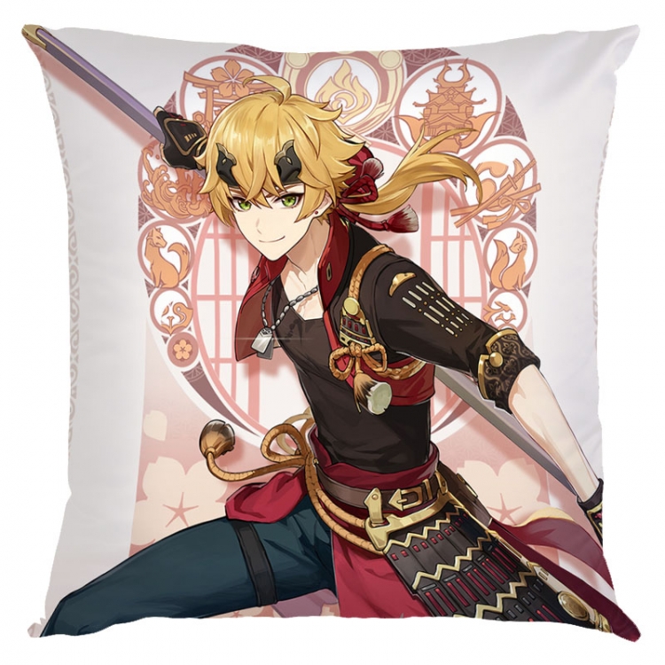 Genshin Impact  Anime square full-color pillow cushion 45X45CM NO FILLING Y1-177