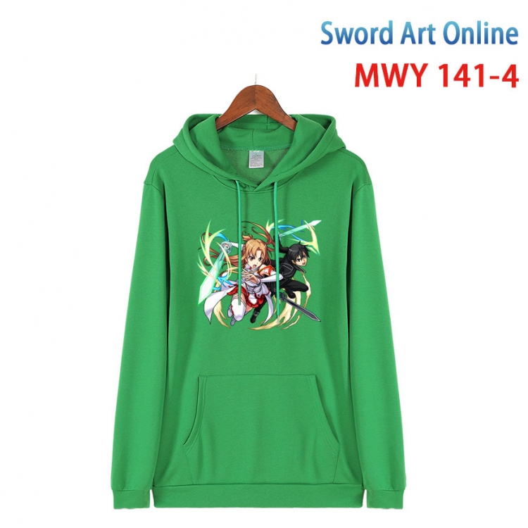 Sword Art Online Cartoon hooded patch pocket cotton sweatshirt from S to 4XL MWY-141-4