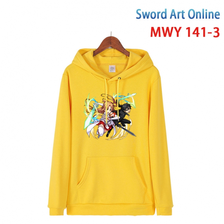Sword Art Online Cartoon hooded patch pocket cotton sweatshirt from S to 4XL MWY-141-3