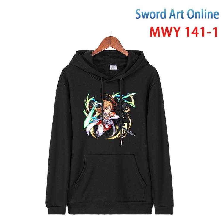 Sword Art Online Cartoon hooded patch pocket cotton sweatshirt from S to 4XL  MWY-141-1