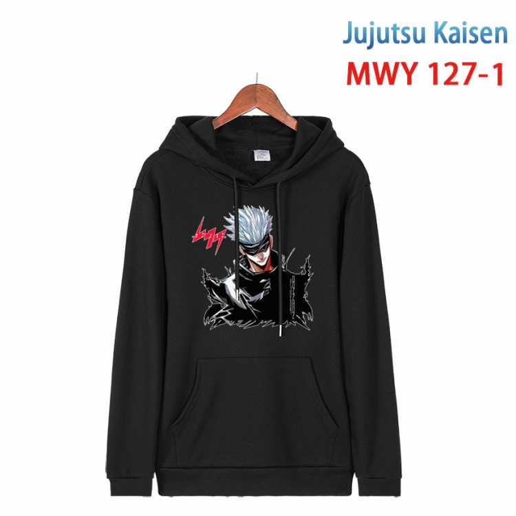 Jujutsu Kaisen  Cartoon hooded patch pocket cotton sweatshirt from S to 4XL  MWY-127-1