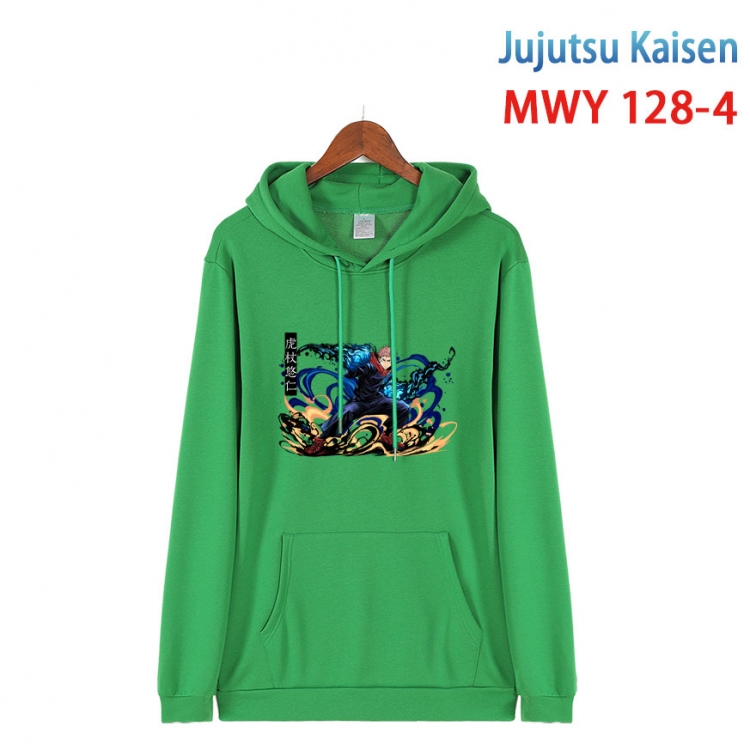 Jujutsu Kaisen  Cartoon hooded patch pocket cotton sweatshirt from S to 4XL MWY-128-4