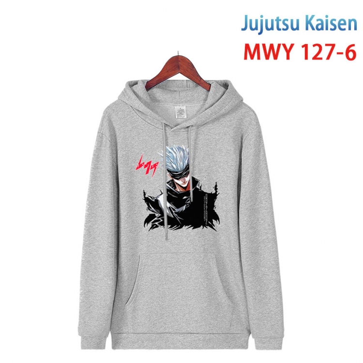 Jujutsu Kaisen  Cartoon hooded patch pocket cotton sweatshirt from S to 4XL MWY-127-6