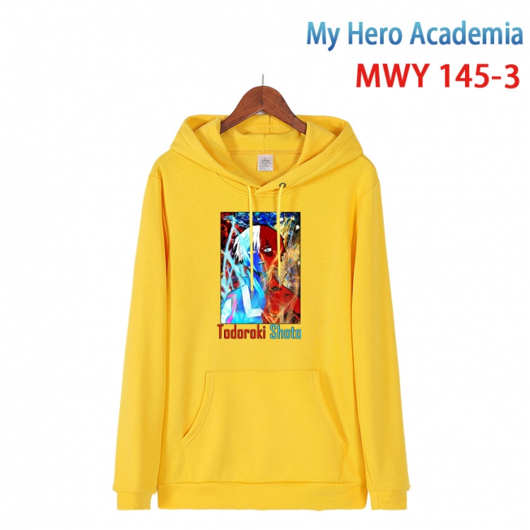 My Hero Academia Cartoon hooded patch pocket cotton sweatshirt from S to 4XL MWY-145-3
