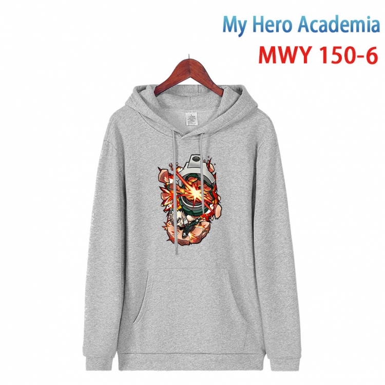 My Hero Academia Cartoon hooded patch pocket cotton sweatshirt from S to 4XL MWY-150-6