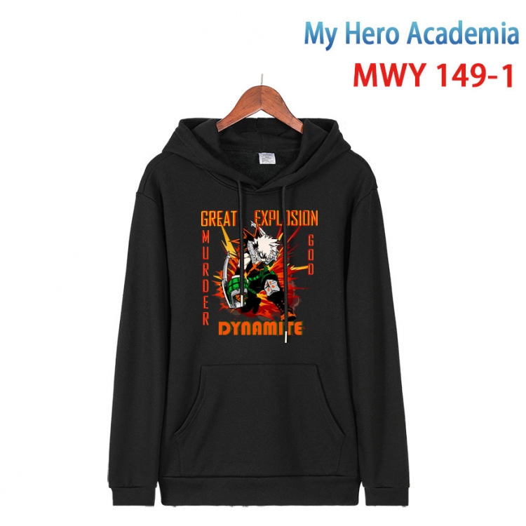 My Hero Academia Cartoon hooded patch pocket cotton sweatshirt from S to 4XL MWY-149-1