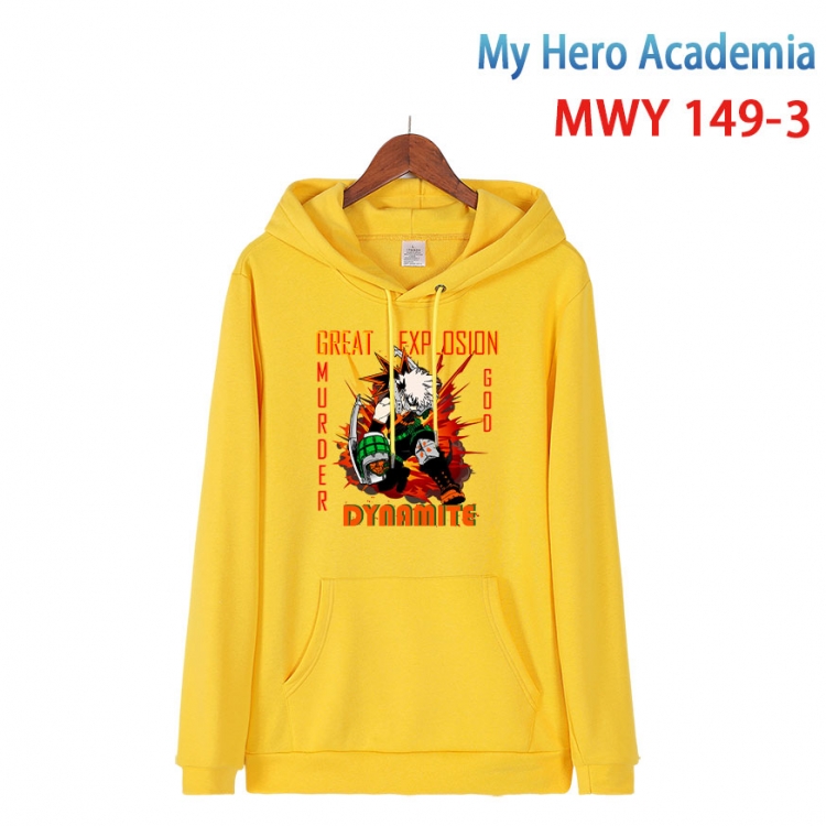 My Hero Academia Cartoon hooded patch pocket cotton sweatshirt from S to 4XL MWY-149-3