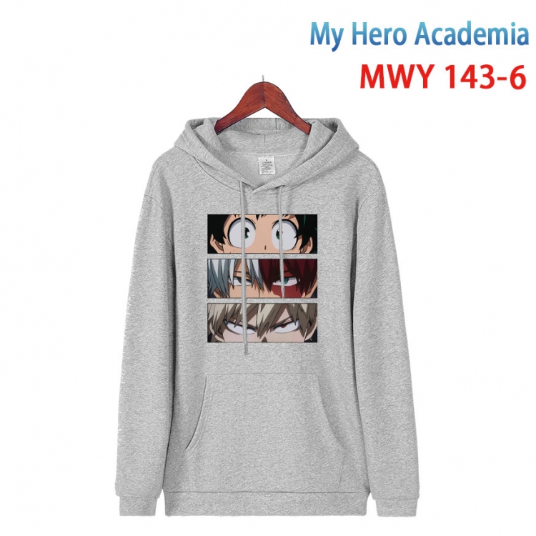 My Hero Academia Cartoon hooded patch pocket cotton sweatshirt from S to 4XL MWY-143-6