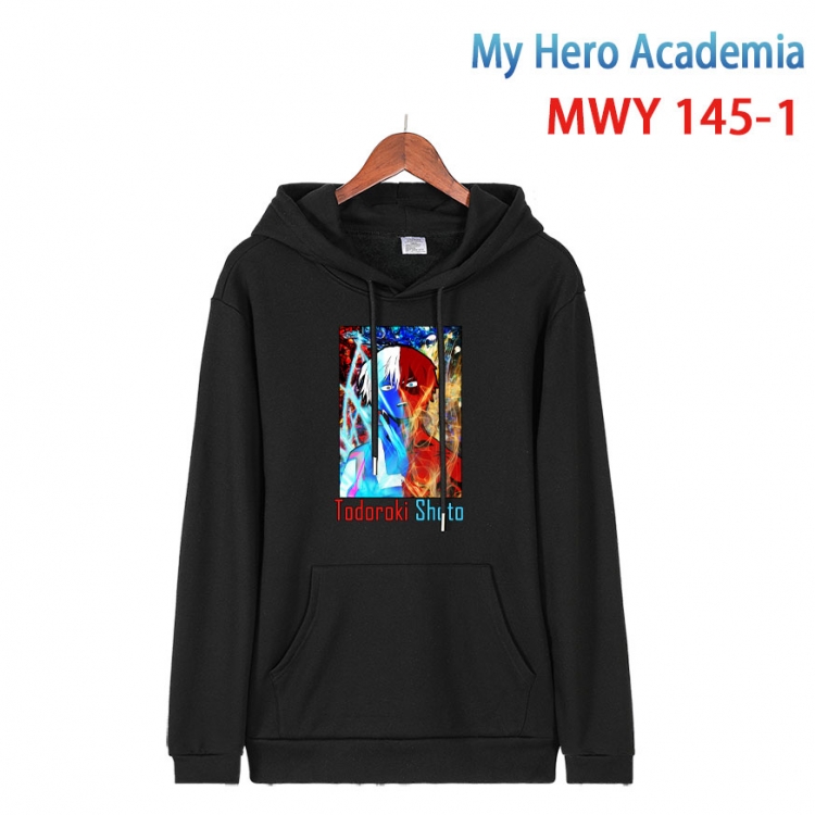 My Hero Academia Cartoon hooded patch pocket cotton sweatshirt from S to 4XL MWY-145-1