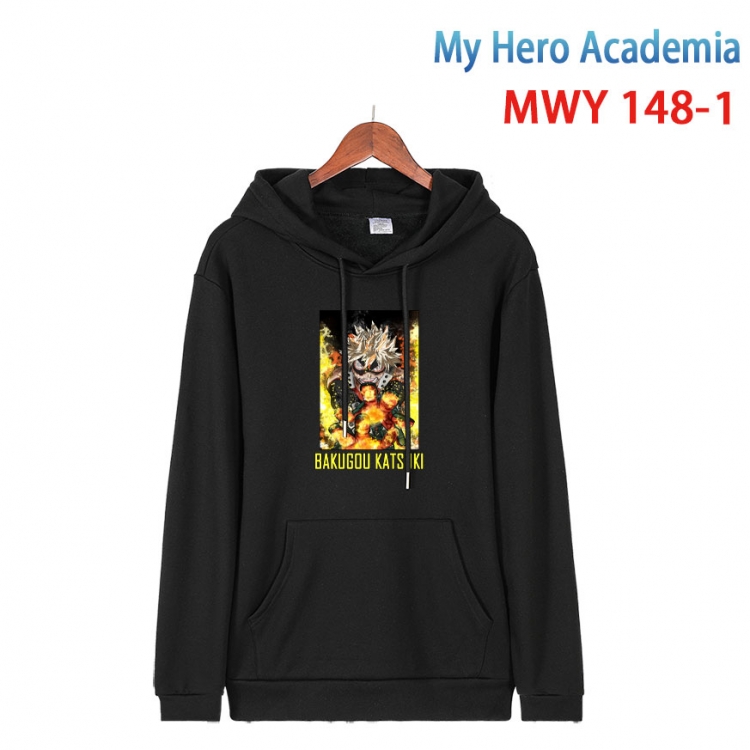 My Hero Academia Cartoon hooded patch pocket cotton sweatshirt from S to 4XL MWY-148-1