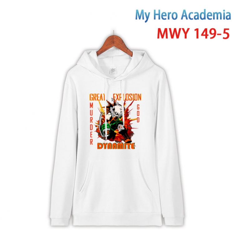 My Hero Academia Cartoon hooded patch pocket cotton sweatshirt from S to 4XL  MWY-149-5