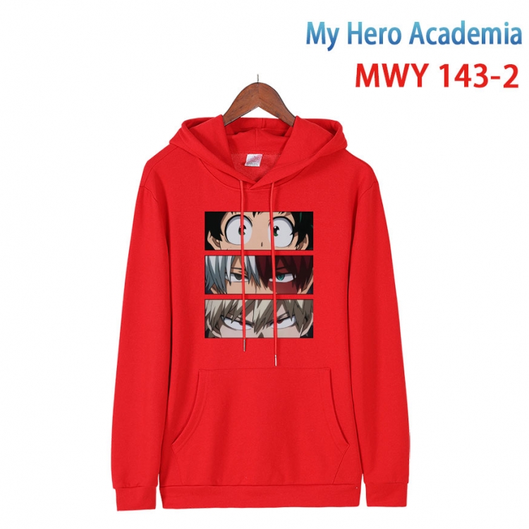 My Hero Academia Cartoon hooded patch pocket cotton sweatshirt from S to 4XL MWY-143-2