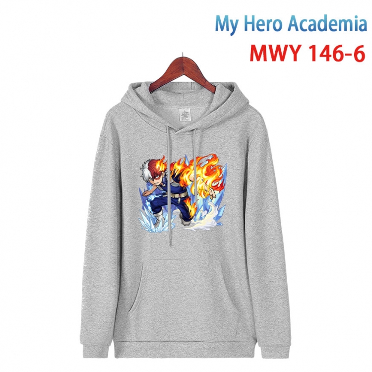 My Hero Academia Cartoon hooded patch pocket cotton sweatshirt from S to 4XL MWY-146-6