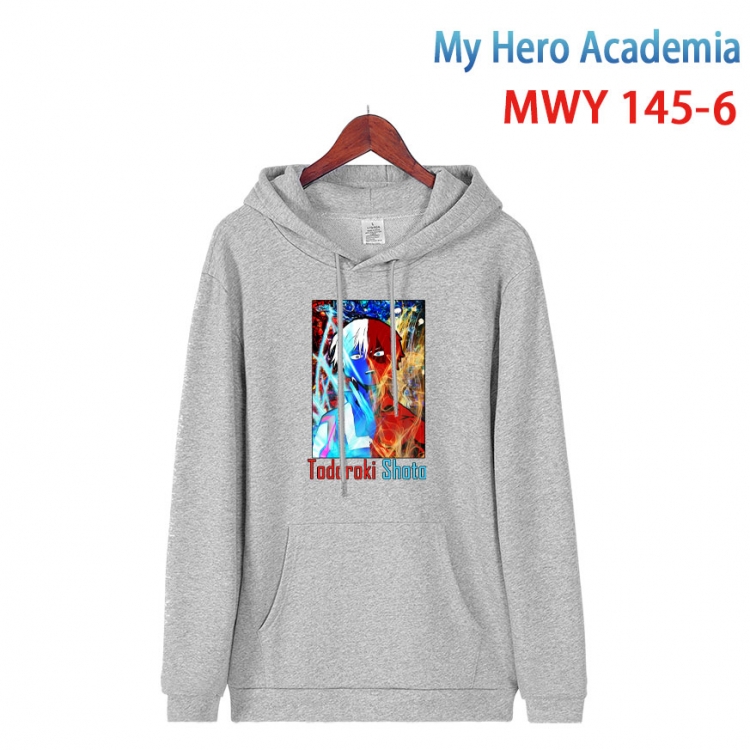 My Hero Academia Cartoon hooded patch pocket cotton sweatshirt from S to 4XL MWY-145-6