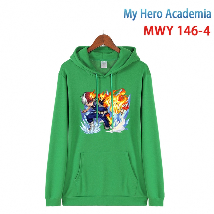 My Hero Academia Cartoon hooded patch pocket cotton sweatshirt from S to 4XL MWY-146-4