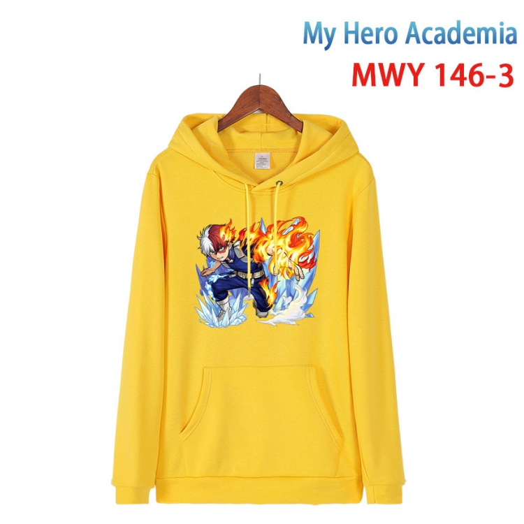 My Hero Academia Cartoon hooded patch pocket cotton sweatshirt from S to 4XL MWY-146-3