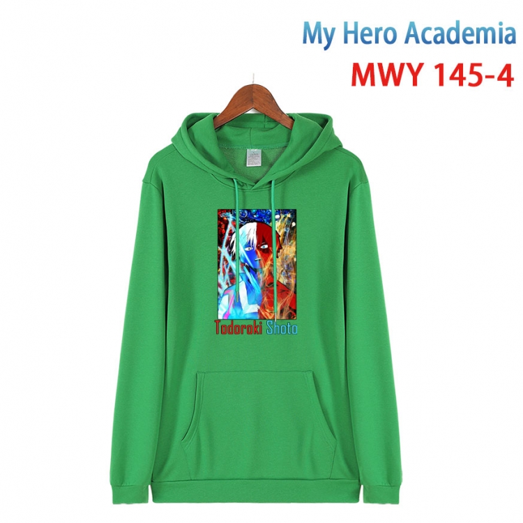 My Hero Academia Cartoon hooded patch pocket cotton sweatshirt from S to 4XL MWY-145-4