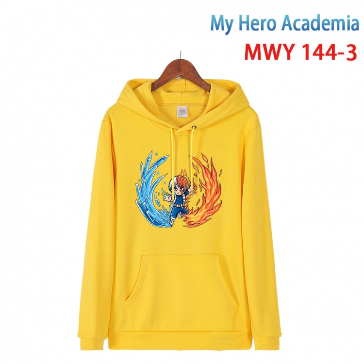 My Hero Academia Cartoon hooded patch pocket cotton sweatshirt from S to 4XL MWY-144-3