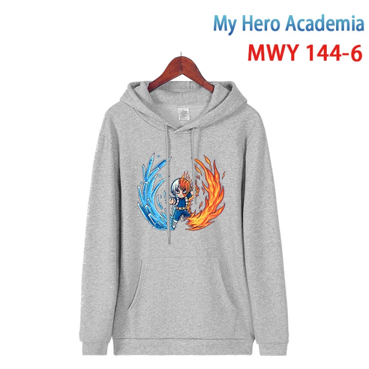 My Hero Academia Cartoon hooded patch pocket cotton sweatshirt from S to 4XL  MWY-144-6