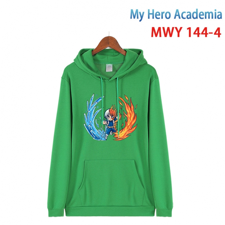My Hero Academia Cartoon hooded patch pocket cotton sweatshirt from S to 4XL MWY-144-4